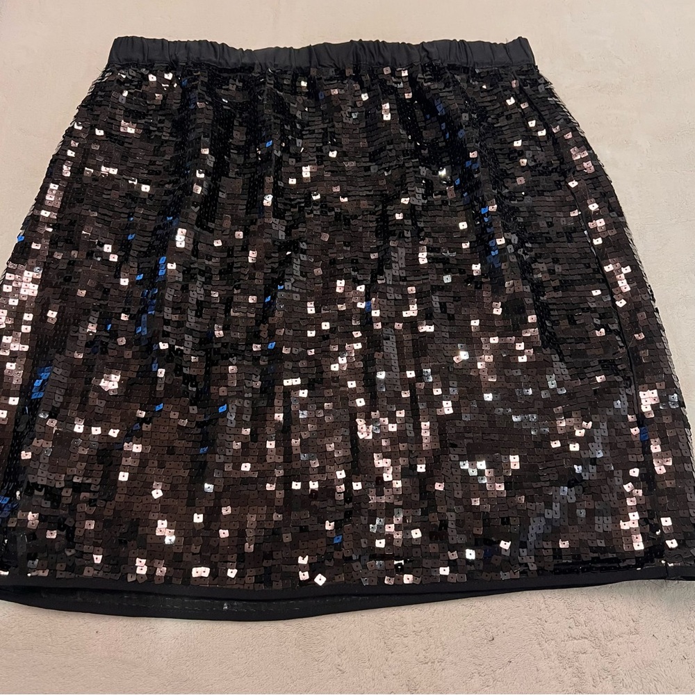 JOE FRESH Sequin Black Skirt - Size XL